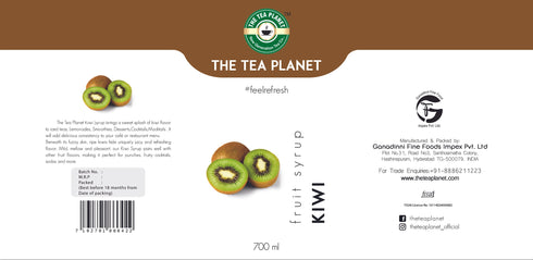 The Tea Planet Kiwi Syrup 700 ml